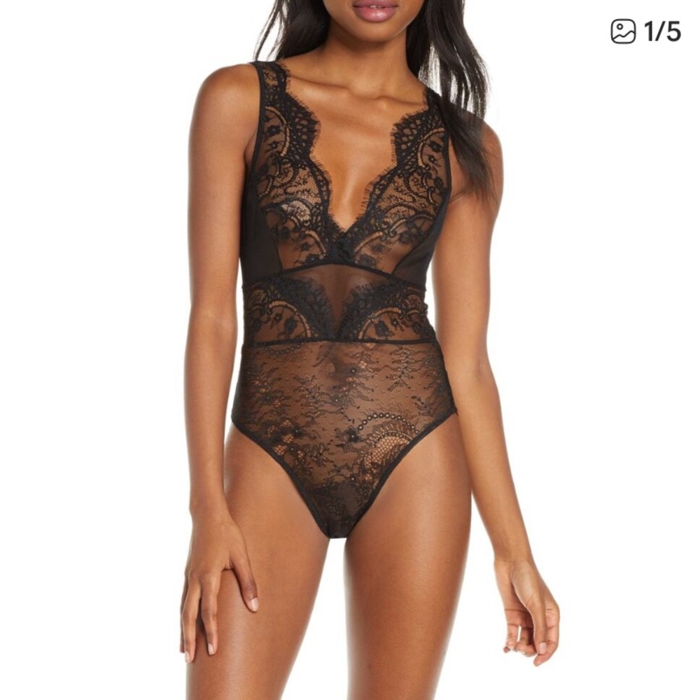 NWT Bluebella Black Lace Bodysuit - L